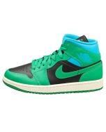 Nike AIR JORDAN 1 MID Women Fashion Trainers in Black Green