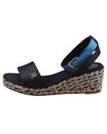 Tommy Hilfiger COLORFUL WEDGE SATIN SANDALS Women Wedge Sandals in Blue Mix