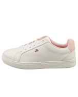 Tommy Hilfiger FLAG COURT SNEAKER Women Fashion Trainers in Ecru Whimsy Pink