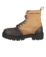 Tommy Jeans LACE UP BRUSHED Men Classic Boots in Cracked Earth Black