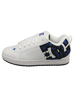 DC Shoes Court Graffik Mens Skate Trainers in White Blue