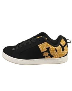 DC Shoes Court Graffik Womens Skate Trainers in Black Gold