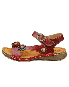 Laura Vita FECLIXO Women Walking Sandals in Red Multicolour