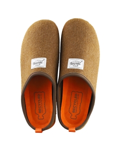 Mercredy SLIPPER KHAKI ORANGE Men Slippers Shoes in Khaki Orange