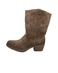 Mustang LOW HEEL COWBOY Women Ankle Boots in Dark Brown