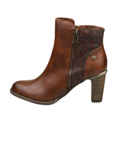 Mustang SIDE ZIP HEEL Women Ankle Boots in Chestnut