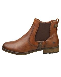 Mustang SIDE ZIP LOW HEEL Women Chelsea Boots in Cognac