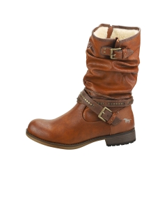 Mustang WINTER ANKLE BOOTS Women Biker Boots in Cognac