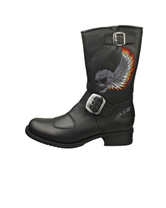 New Rock BIKER M-GY32-S10 Unisex Platform Boots in Black