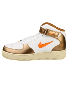 Nike Air Force 1 Mid Qs Mens Fashion Trainers in White Gold