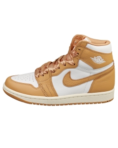 Nike AIR JORDAN 1 RETRO HI OH Women Fashion Trainers in White Gold