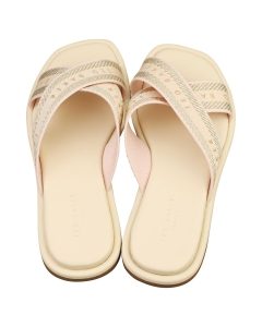 Ted Baker ASHIKA-WEBBING FLAT SANDAL Women Slide Sandals in Ivory