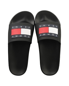 Tommy Jeans FLAG POOL ESS Women Slide Sandals in Black