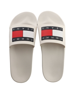 Tommy Jeans POOL Men Slide Sandals in Ecru