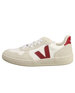VEJA V-10 Men Casual Trainers in White Red